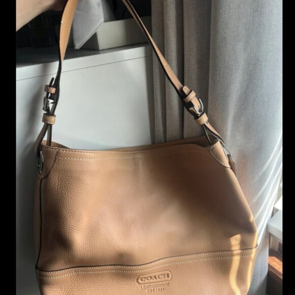 Coach Handbag Brown Pebble Medium